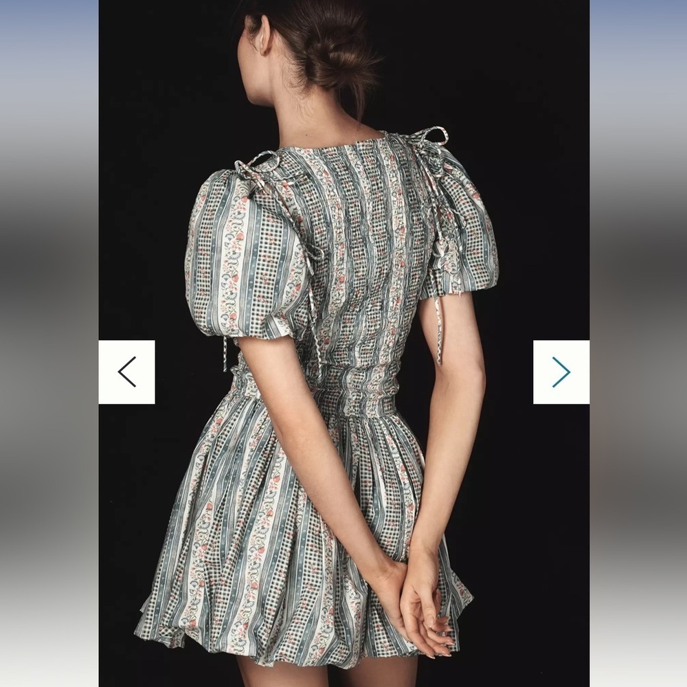 Anthropologie Damson Madder Becca Removable-Sleeve Bubble Mini Dress Size 8 NWT - Picture 3 of 8